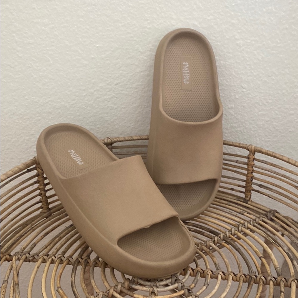 COPY - Stylish Tan Slide Sandals